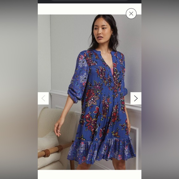 Anthropologie Diana Pintucked Dress Women’s XS Oversized Could also fit Small! - Picture 6 of 10